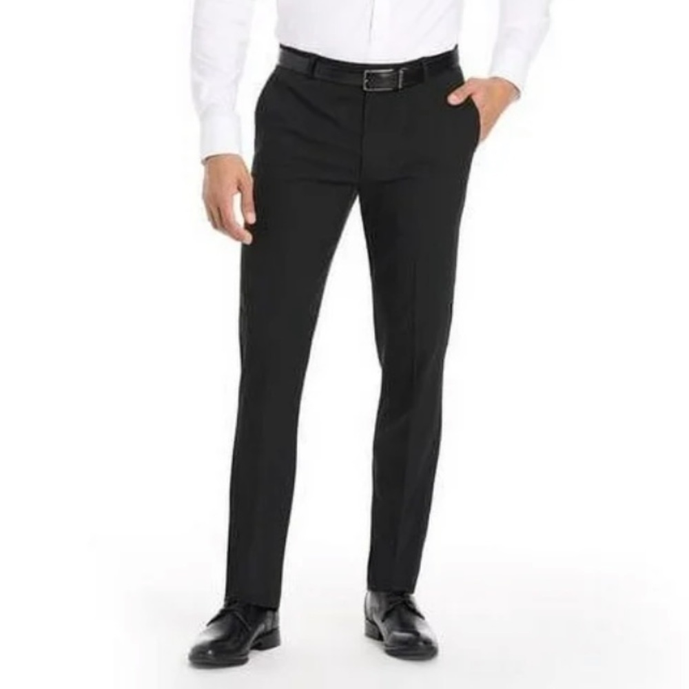 Arrow men’s black dress‎ pants flat front Sz 40 X 30